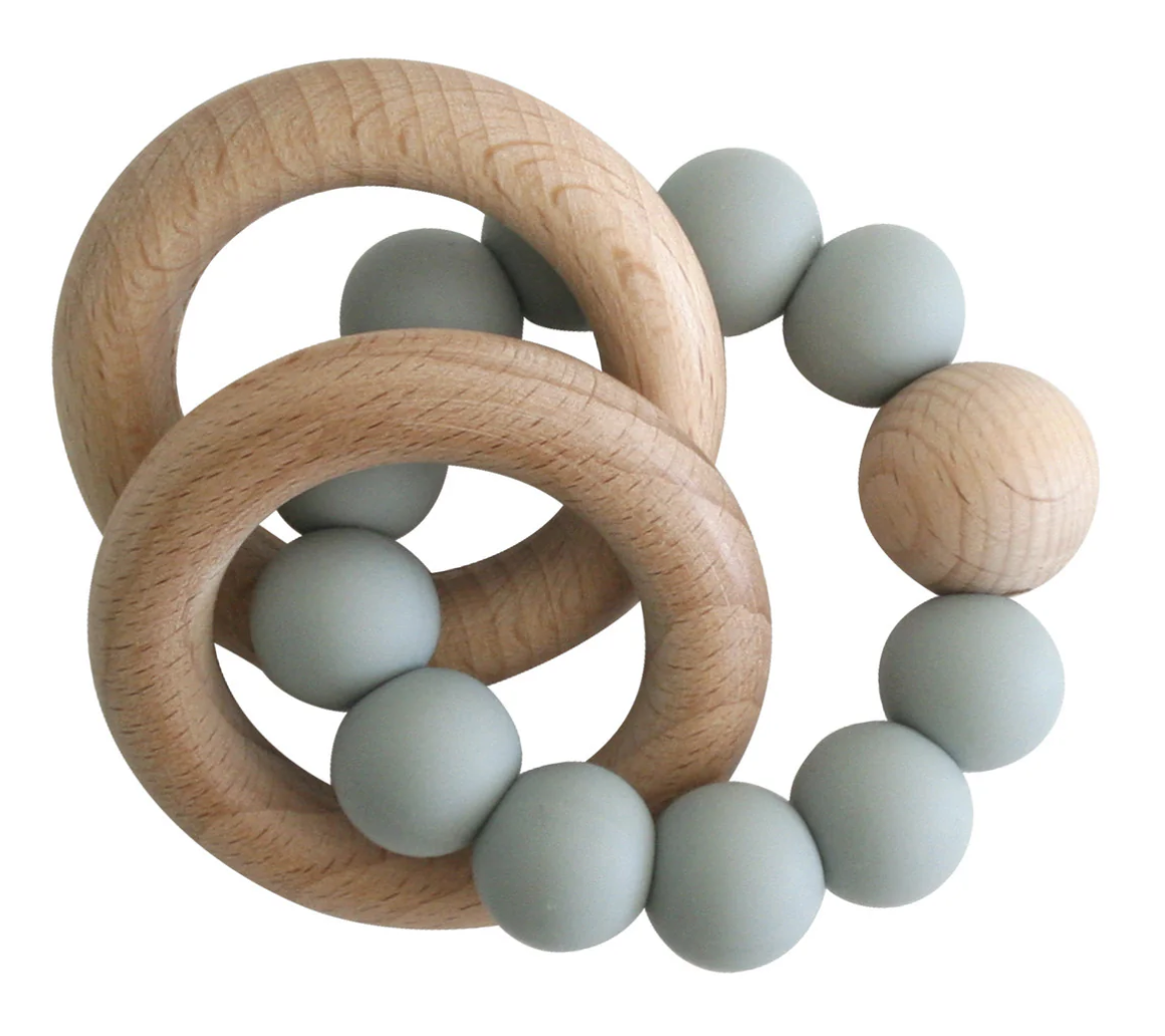Beechwood Teether Ring Sage